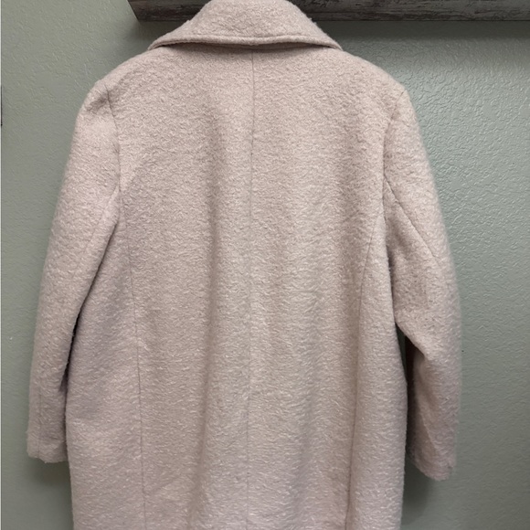 H&M Twill Coat Light Beige Cream Button Closure Oversized Size XXL 2XL - Picture 6 of 7